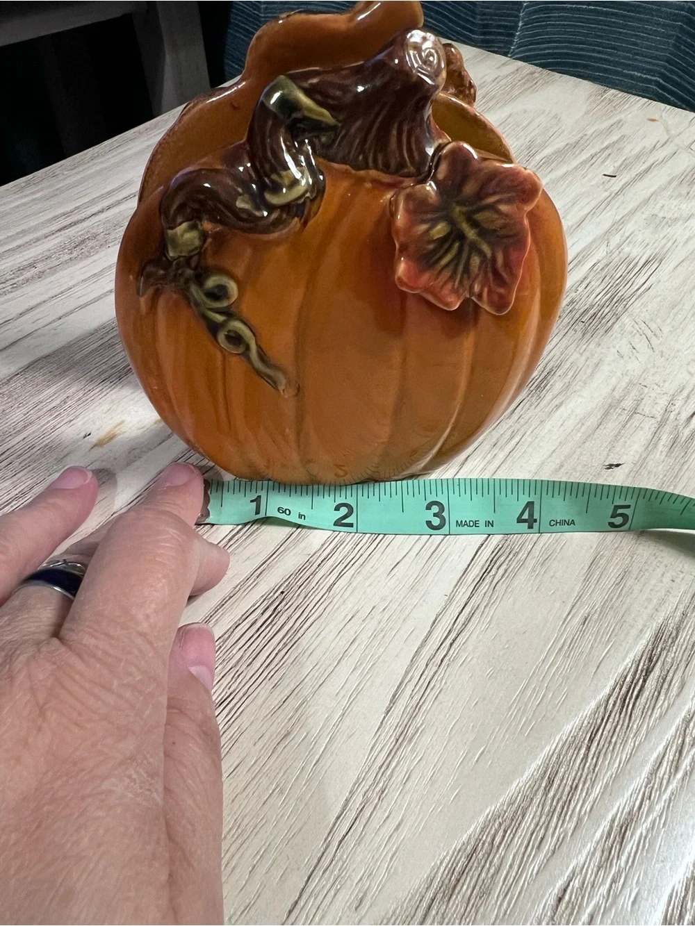 Ceramic Pumpkin Napkin Holder Fall Harvest Thanksgiving Table Decor